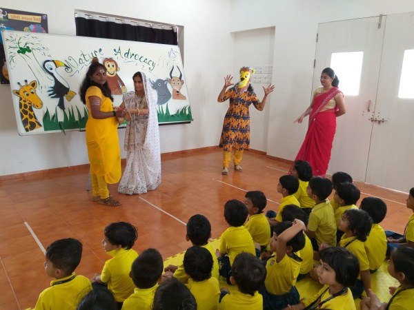 Nature Advocacy Anti cracker Puppet Show by PIE trainee - 2019 - saracity